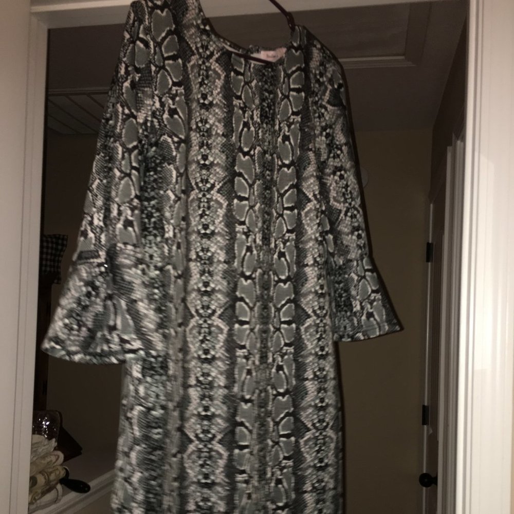 snake skin midi dress